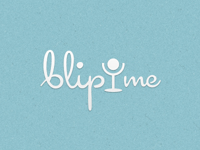 blip.me's identity cocktail script identity logo