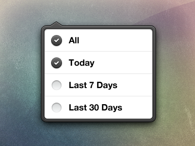 Free download of my iOS style popover