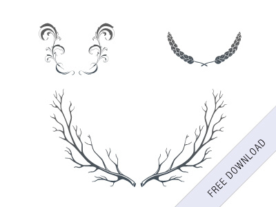 3 Unique Wreaths free download for DesignMoo design for fun vector wreaths