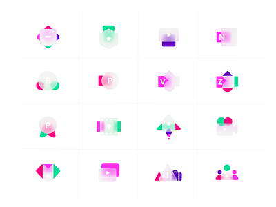 Frosted Glass icons design 02 branding design icon icon design icon set icons illustration type