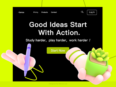 Landing Page: Homepage illustration landingpage study ux web website