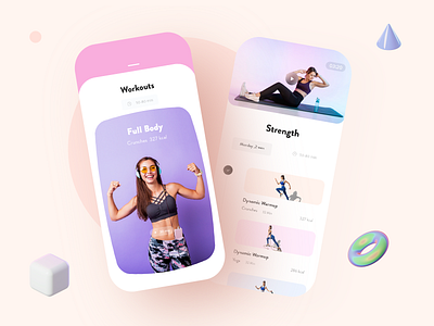 Fitness Apps app branding design fitness app ui