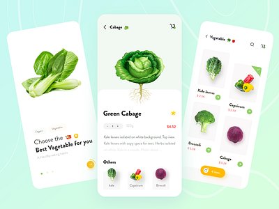 Vegetable Delivery Service - Mobile App app branding delivery app delivery service design distribution minimal ui vegetables