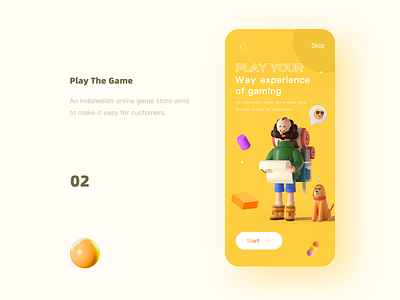 Game store UI kit on Yellow Images Creative Store