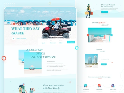 Uptravel：Tour & Travel Website Design branding design hotel booking illustration minimal tour travel travel illustration travel website traveling ui ux visit website