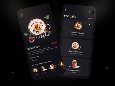 Food Mobile APP-Dark Version 2