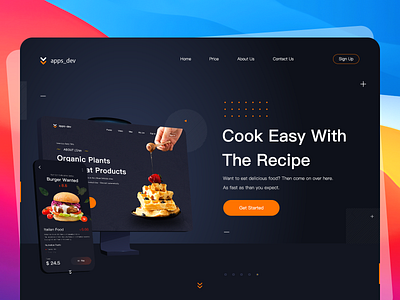 Food Delivery Website UI Design app branding design food food delivery illustration landingpage minimal recipe type ui website