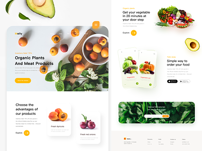 Meity-Products Inspiration Website Exploration branding design food delivery meat products minimal organic organic food organization vegetables web website