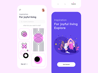 Project Communication app branding design exercises fitness joyful minimal ui ux