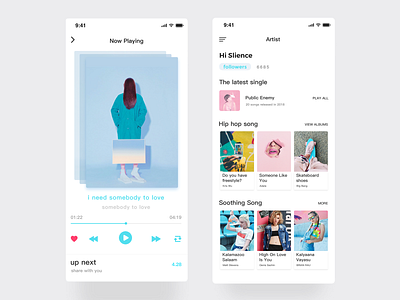 Daily UI #001 - Music Player app design