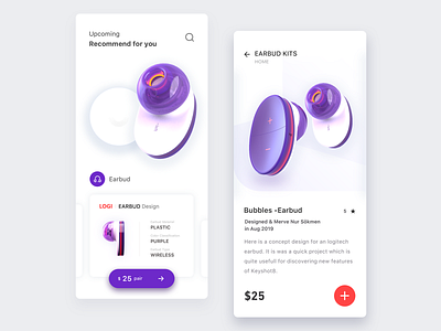 earbud concept app branding design type ui ux website