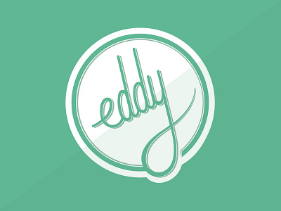 Eddy eddy green lettering logo personal