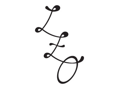 Lzo emblem lettering logo siganture sign stamp