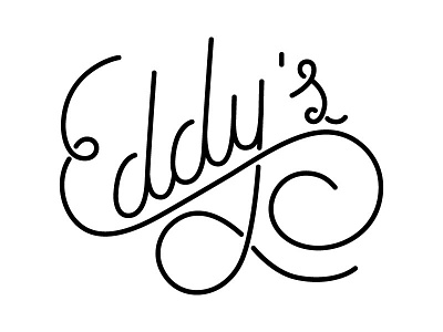 Eddy's emblem lettering logo siganture sign stamp