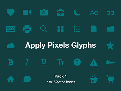 Apply Pixels Glyphs