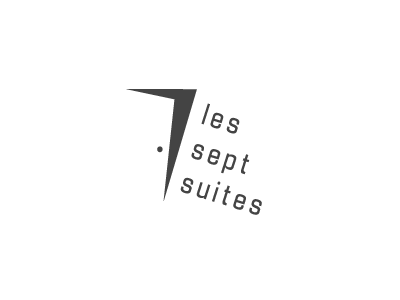 Proposal Sept Suites accomodation design door graphic grey hotel logo proposal rooms sept seven suites white