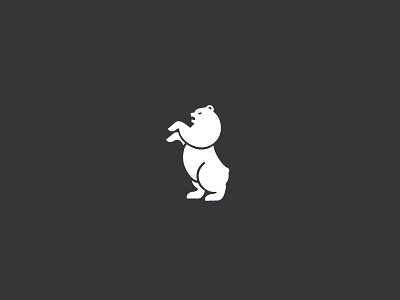 Bear animal bear black logo mark symbol white