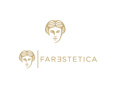 Farestetica aestethics ancient beauty brand cosmetic face gold logo roman statue surgery woman