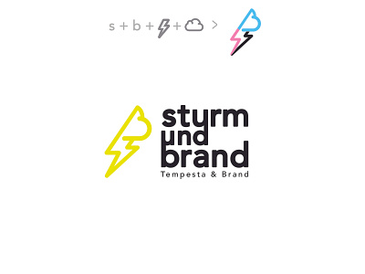Sturm und Brand logo b brand branding grahicdesign graphic logo s storm thunder