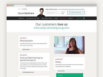 Customer reviews and feedback beauty ecommerce feedback flat responsive reviews shop skincare testimonial ui web website