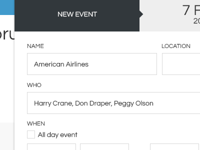 New calendar event calendar flat metro ui ux