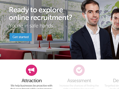 Online recruitment website one page recruitment ui ux