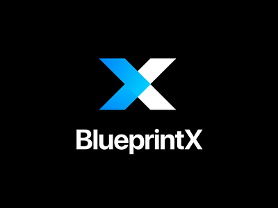 BlueprintX black brand brand identity branding design logo