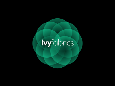 Ivy Fabrics black brand brand identity branding circle design logo vector