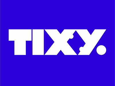 Tixy (1st iteration) blue brand brand identity branding design logo negative space ticket typography