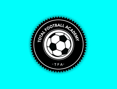 Total Football Academy black blue brand brand identity branding circle design logo