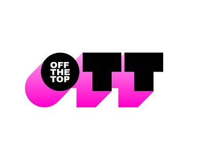 Off The Top black brand brand identity branding circle design gradient logo typography