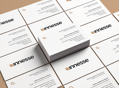 Innesse black brand brand identity branding business card design logo