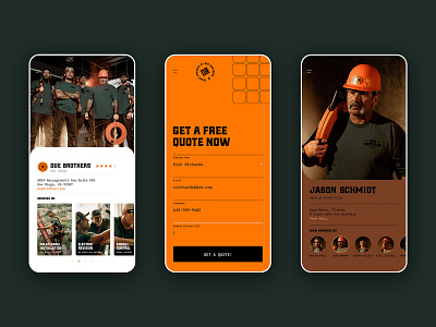 Due Brothers Mobile UI Design branding california construction contact contact form due brothers electric industrial mobile mobile design orange profile san diego solar solar installation solar panel ui ui design web design