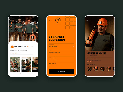 Due Brothers Mobile UI Design