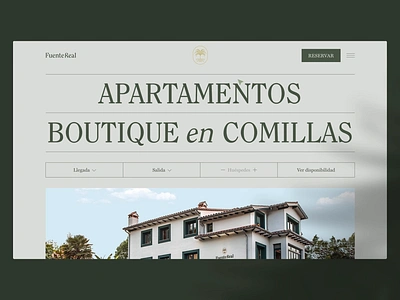 Fuente Real Home animation apartments botanical boutique branding design floral fuente real garden hospitality hotel motion motion graphics palm trees plants ui ui design web web design