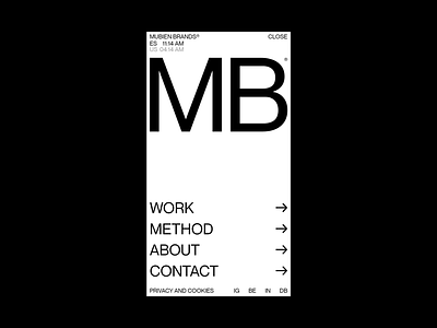 MB Mobile Website agency animation branding design mobile motion motion graphics mubien studio ui ui design web web design website