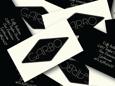 Garbo Biz brand identity branding business card business card design design illustration lettering logo research restaurant type typography vector