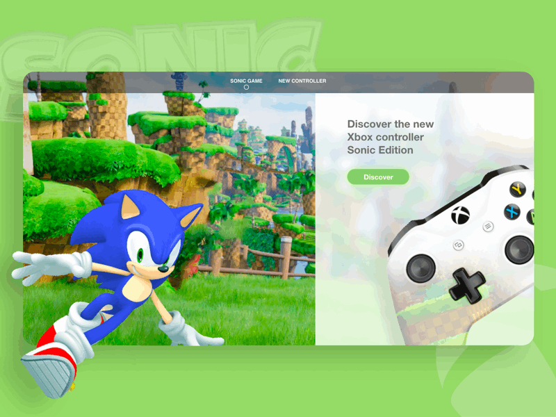 Sonic Xbox Concept adobe xd blue game hedgehog interaction motion play playing game sonic sonic boom sonic moovie sonic the hedgehog sonics ui ui motion uidesign video videogame xbox