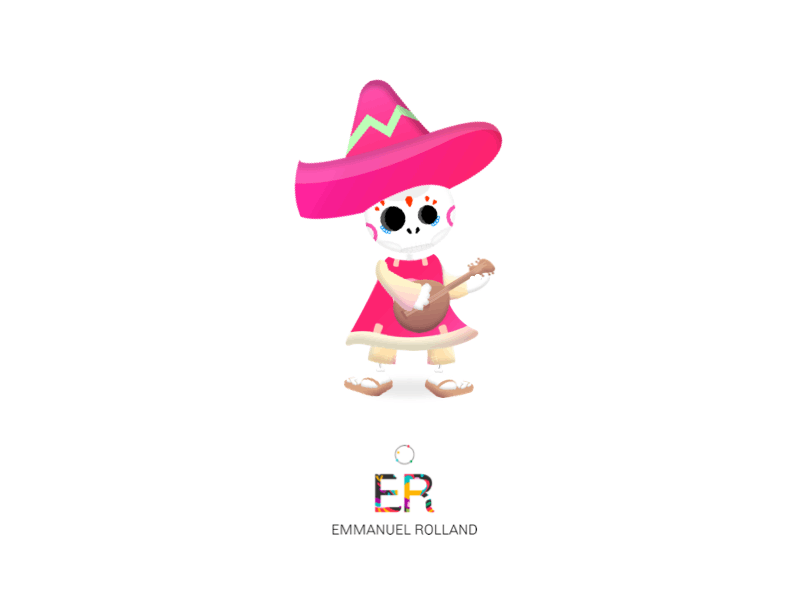 Feliz amigo affinity affinitydesigner character character animation character design characterdesign diadelosmuertos game mexican mexicano motion motion design principle skeleton skull skulls