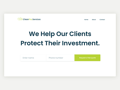 Landing page - Cleanpro