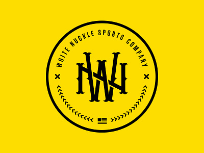 White Nuckle Sports Co. badge baseball identity logo monogram sports