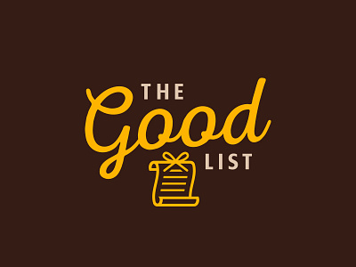 The Good List campaign good holiday icon identity list lockup logo script type