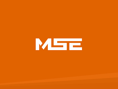 MSE Logo brand industrial logo mse orange sturdy type typography
