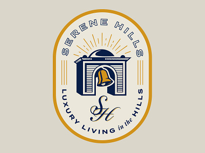 Serene Hills badge badge elegant engraving inline living luxury monogram real estate