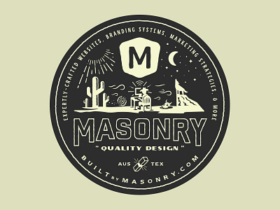 Masonry Sticker austin cactus masonry stickermule texas tumbleweed western