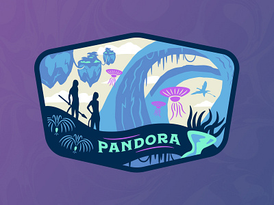 Pandora avatar disney landscape neon pandora patch