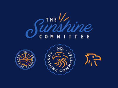 Sunshine Committee scraps badge eagle logo sun sunshine