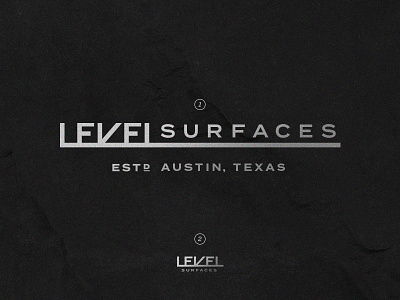 Level Surfaces, LLC. austin concrete flooring gradient level logo texas