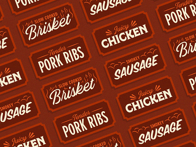 Signs and signs and even more signs barbecue bbq brisket chicken pork sausage signs