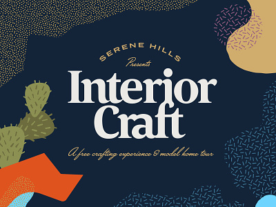 Interior Craft Event v.2 abstract cactus craft dots event type typography